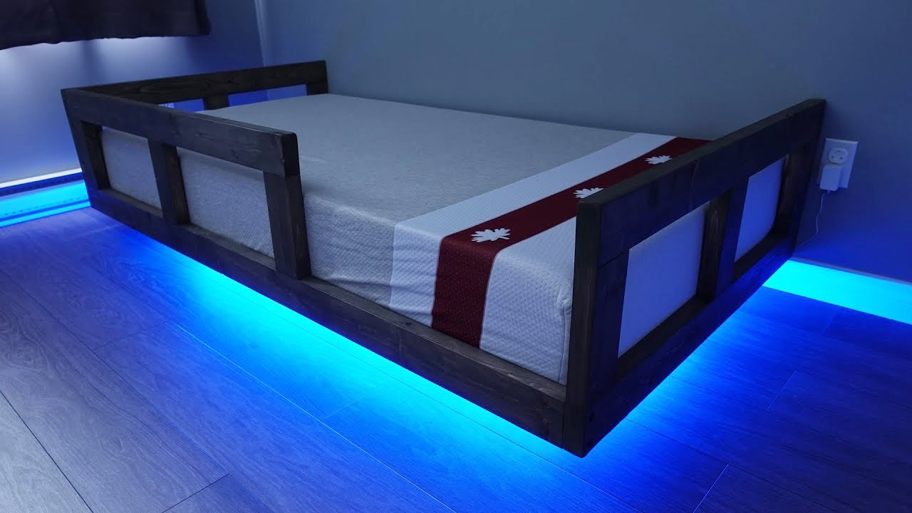Floating bed frame in simple style: make the bedroom fresher and more natural插图