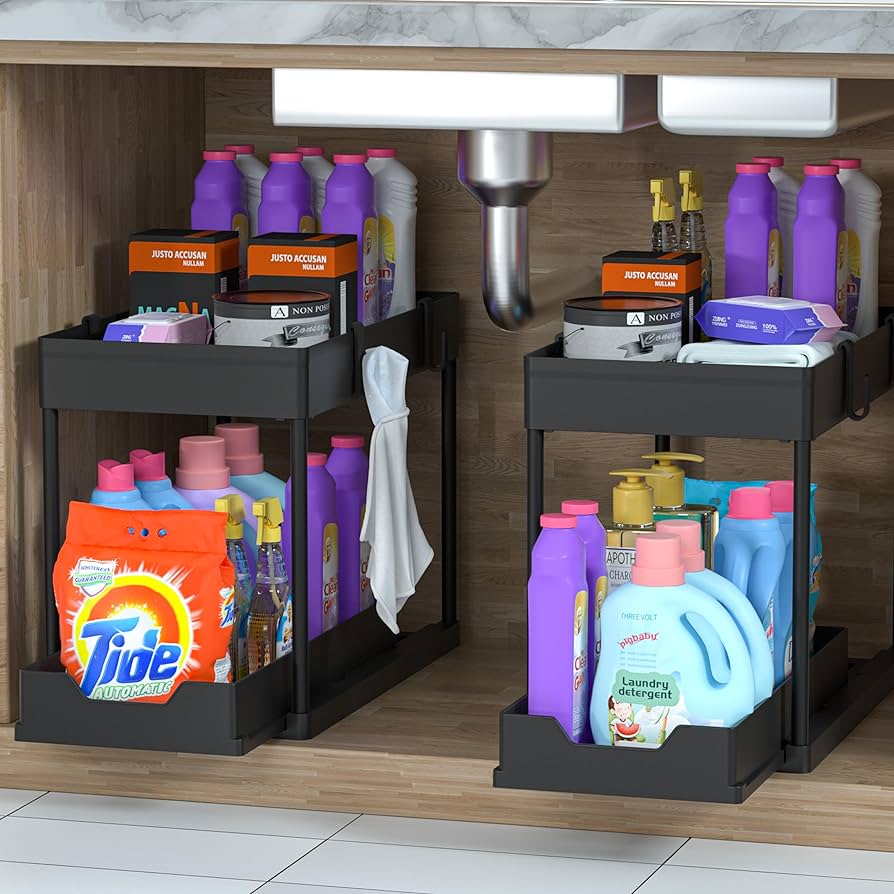 Keeps Hazardous Chemicals Out of Reach: Under-Sink Organizers for Safety and Security插图