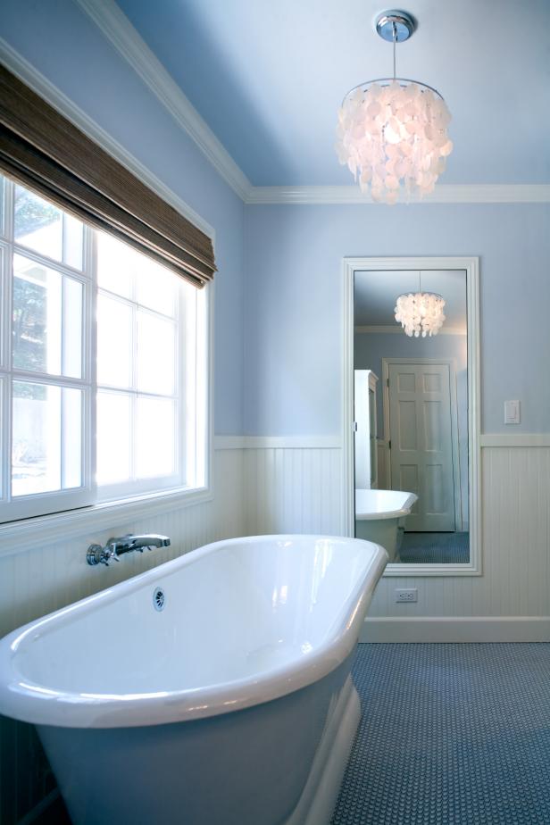 light blue bathroom