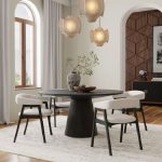 Explore how a round dining table can save space