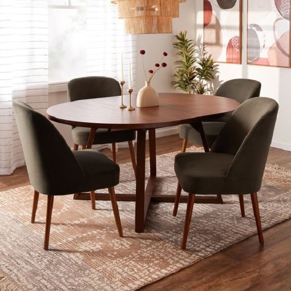 Explore how a round dining table can save space 