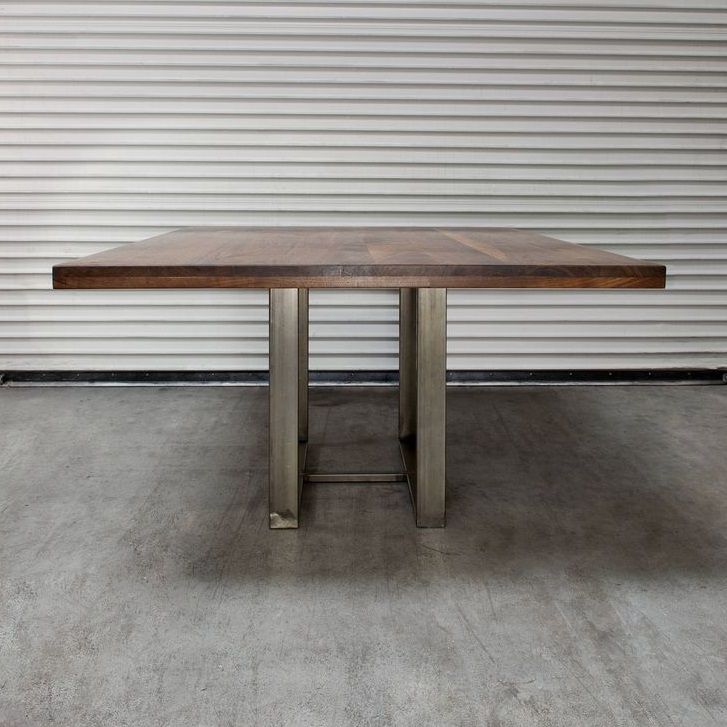 elegance of metal dining tables