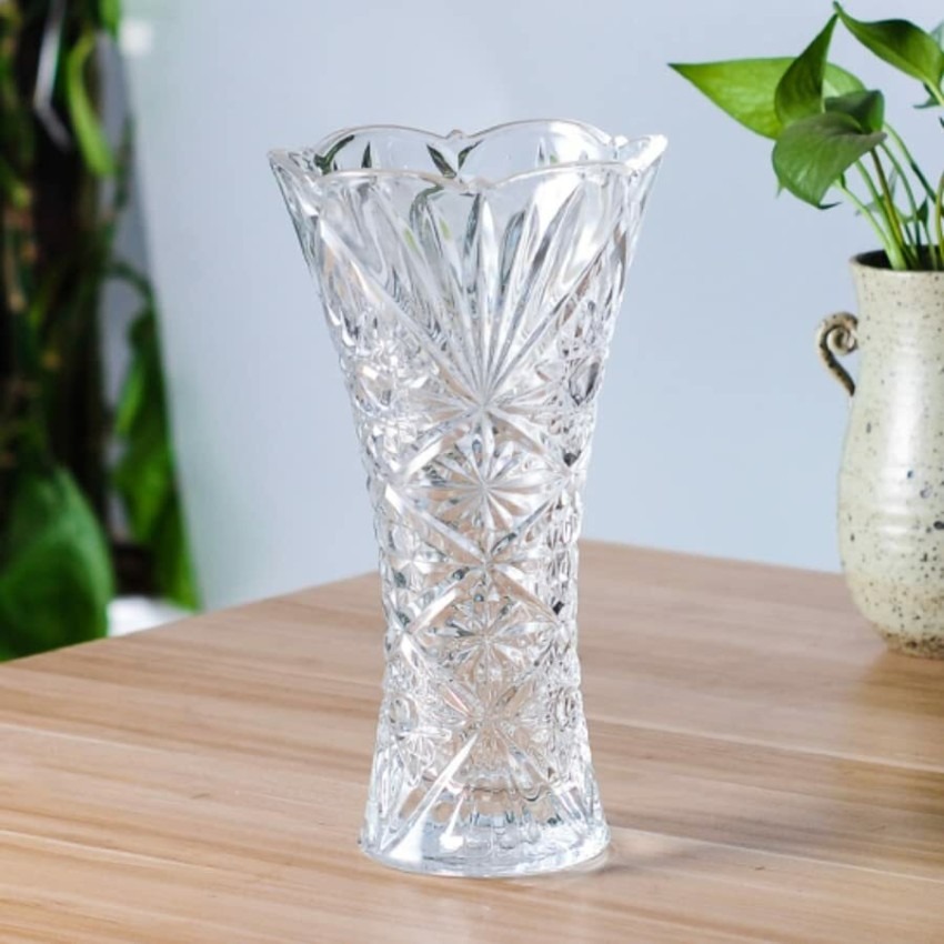 crystal flower vase