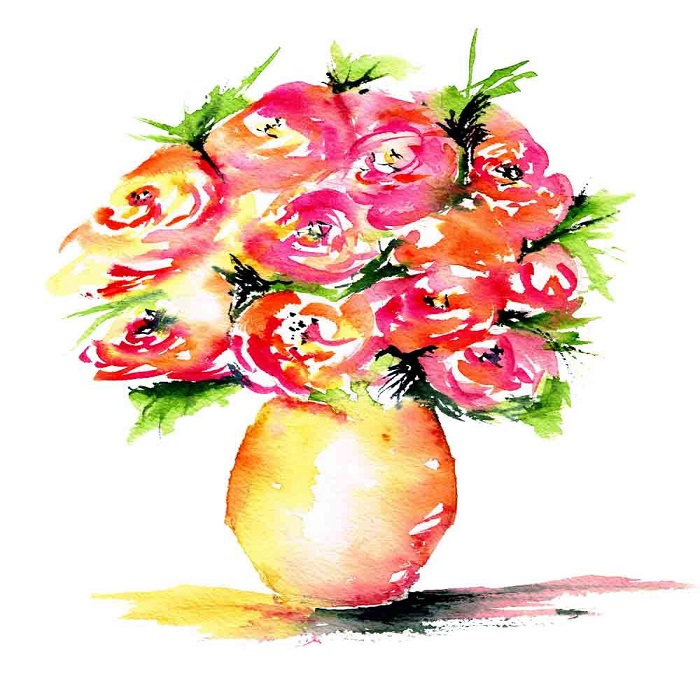 flower vase drawing