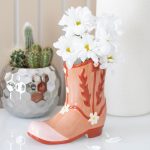 cowboy boot flower vase